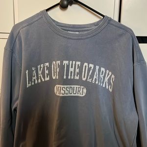 lake of the ozarks missouri blue crewneck
